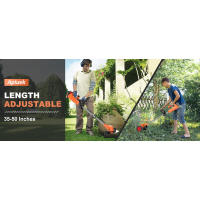 Recortadora inalámbrica Weed Wacker -GUIFIN Cortacésped de 21 V con 2 baterías de iones de litio de 2,0 Ah y 3 tipos de cuchillas de corte, potencia compacta - details 2