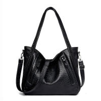 Bolso de mano de gran capacidad para mujer, bolso de hombro tipo bandolera de PU, diseño de cocodrilo retro, para uso diario - details 1
