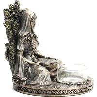 Portavelas de Diosa Celta Adorno de Escritorio de Resina con Estatua de Diosa - details 3