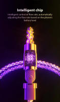 Cable de carga súper rápida RGB brillante con rotación de 180 °, Cable USB a tipo C, flujo MicroUSB, Streamer colorido, línea de datos de cargador, 6A, 120W - details 8