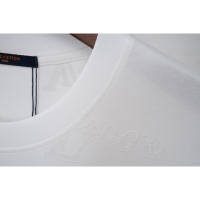 Camiseta de manga corta con estampado de flores pintadas a mano de la marca de tendencia de moda de primera categoría QiBiao, camiseta deportiva de estilo nuevo de verano para hombre, camisa informal de cuello redondo para pareja - details 3