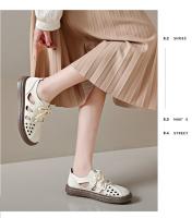 Zapatos ahuecados de talla grande, sandalias de suela plana versátiles, cómodos, suaves e informales, transpirables, para verano, 2024 - details 5