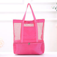 Oversized Mesh Beach Tote Bag Lightweight And Large Capacity For Drinks Snacks Or Picnic Lunches - details 3