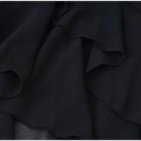 Elegante Vestido de Cintura con Volantes de Capas Negras Vestido de Fiesta de Verano sin Mangas y sin Espalda - details 6