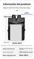 Nueva mochila multifuncional de gran capacidad de moda para estudiantes de secundaria masculinos, estudiantes universitarios, mochila de personalidad estética informal - details 2
