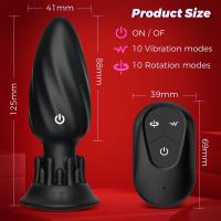 Consolador Vibrador giratorio con Control remoto 360, masajeador de próstata de silicona, tapón Anal, dilatador, Juguetes sexuales para mujeres y hombres - details 7