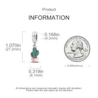 LAZA-Colgante de Cactus para mujer, cuentas de plata de ley 925, compatible con pulseras originales, collares, joyería - details 7