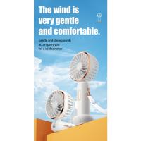 Mini ventilador USB de carga, pequeño ventilador de mano, pequeño ventilador de escritorio portátil, soporte para cordón - details 0