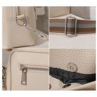 Bolso bandolera multicapa de color sólido para mujer, bolso de hombro con correa ancha de cuero PU - details 19