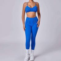 Conjunto de yoga Ustado de 2 piezas, conjunto de gimnasia para mujer, sujetador realzado de lana negra, pantalón corto de entrenamiento, body de cintura alta, Tre de Fiess, - details 26