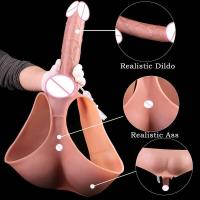 Empaque privado Sexy SXXY Realista Pantalones con consolador grande eyaculador de silicona para mujer lesbiana Strapon Consolador sólido Estimulador de punto G Juguetes sexuales para - details 4