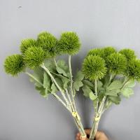 Bola Artificial de crisantemo de 6 cabezas, ramo de bolas de pelo artificiales de plástico de tacto Real, flores falsas realistas, decoración para el hogar y la sala de estar - details 10
