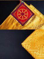 Tela envuelta, libro copiado a mano, bolsa de tesoro mágico, envuelto en cubierta, cojín de tela dorada, mantel, Manzha Tibetano - details 3