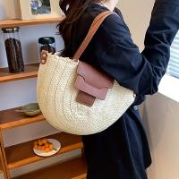 Bolso de mano de paja de ratán para mujer, bolso de mano tejido a mano para playa, de gran capacidad, para verano - details 2