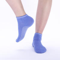 Calcetines de Yoga antideslizantes para mujer, medias de algodón con correas, vendaje, Pilates, Barre puro, Ballet, baile, descalzo, entrenamiento, 3 pares por lote - details 13
