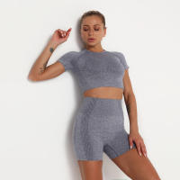 Hamidou-camisetas deportivas de Yoga para mujer, Tops sin costuras para Fitness, ropa deportiva para correr y gimnasio - details 38