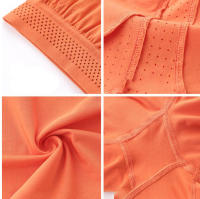 Pantalones cortos transpirables de doble capa para mujer, shorts de fitness de secado rápido, pantalones cortos de yoga, pantalones de entrenamiento, 2 en 1 - details 2