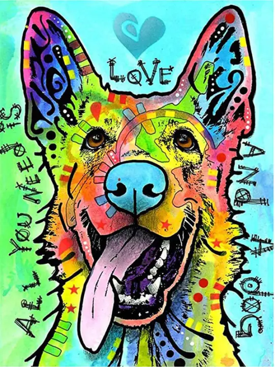 RUOPOTY-pintura abstracta por números para manualidades, lienzo, pinturas de animales, decoración del hogar - 1