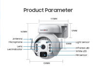Camara de vigilancia exterior solar WIFI inteligente solar HD 360 grados alarma 4G vigilancia - details 10