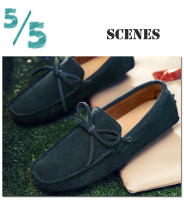 Zapatos planos de cuero de ante de vaca para hombre, mocasines informales de alta calidad, para conducir, novedad - details 12