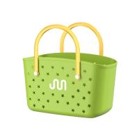 Cesta de drenaje de baño hueca portátil, bolsa de playa impermeable de gran capacidad para verano, bolsa de lavado DIY, bolsos con agujero para el hogar - details 5