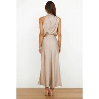 BUNO-Vestido largo sin mangas de satén de seda de gama alta para mujer, vestidos elegantes a la moda para celebridades, vestido de noche, ropa de fiesta para mujer - details 20