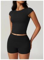 Camiseta deportiva de manga corta para mujer, Top ajustado de secado rápido, ropa informal para correr y Yoga - details 21