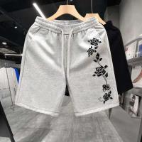 Pantalones cortos deportivos sueltos informales de verano con estampado de rosas de American Street de algodón para hombre para fiess y boxeo - details 6