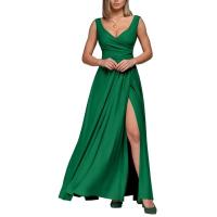 Mono De Color Sólido Sin Mangas Cierre De Cintura, Nuevo Estilo a La Moda, Vestido De Grupo Largo, Verano - details 6