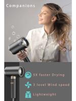 Negative ion electric hair dryer, hot and cold wind alternating electric hair dryer, mute electric hair dryer, home, portable, high power, 3 wind speed, 3 temperature control, folding, diffusion nozzle, collector nozzle, curly hair care - details 6