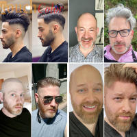 Tupé con Base de piel ultrafina para hombre, prótesis capilar Invisible, sistema de cabello humano Natural, v-looped, 0,03mm - details 10
