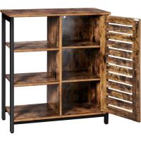 Muebles de Almacenamiento de Acero 3 Estantes y 1 Compartimento con Puerta Estilo Industrial - details 3
