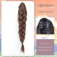 Peluca sintética de moda, cola de caballo trenzada, peluca sucia, cola de caballo alta, extensiones de cabello trenzado largo, extensiones de cola de caballo naturales para mujeres - details 3