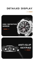 SMAEL Relojes deportivos Reloj despertador con pantalla LED digital resistente al agua 8098 Relojes de pulsera de cuarzo analógicos de moda joven para hombres - details 8