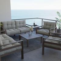 Jardín para Silla, Juego de 2: Cojin Asiento 60x60x10 cm + Respaldo 60x40x10 cm, Beige - details 2