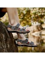 Sandalias de Cuero para Hombres en Verano Nuevo Diseño de Dedo Abierto Antideslizante - details 2