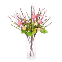 Recortes de huevo de Pascua, flores artificiales, decoración de Pascua, huevos de pájaro, planta falsa, adornos de mesa de habitación, pintura colorida - details 2