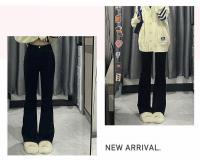 Korean Black Flare Jeans Women Vintage Y2K Denim Pants High Waist Slim Fit Stretch Tall and Thin Casual Solid Lady Trousers - details 3