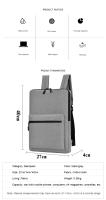 DIENQI Mochila Ultra-Delgada Para 14 ' 15,6 ' Portátil Hombre Multi-uso Bolsa de Trabajo Impermeable - details 4