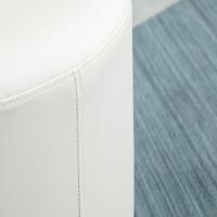 Otomano Giratorio Moderno de Estilo Tejido de Piel Sintética Rojo Ideal para Dormitorio Entrada Salón Tamaño Ø45,5x44,5 cm - details 7