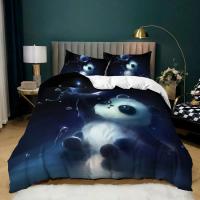 Juego de cama con estampado de Panda para niños y niñas, funda de edredón con fundas de almohada, color blanco y negro, tamaño Queen - details 16