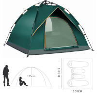 Rcynview Tienda de campaña para 4 personas, tienda de campaña ligera, resistente, impermeable para exteriores, tienda de campaña tipo domo ligera, tienda compacta con tamaño de paquete pequeño para familia, playa, festival, grupo - details 6