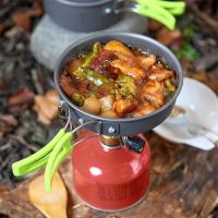 Juego de utensilios para acampar, utensilios para mochileros: utensilios de cocina portátiles y duraderos para exteriores con villa y prácticas bolsas de iluminación - details 5