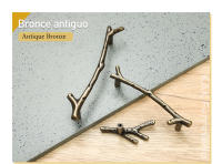 KAK-10 piezas rama de árbol Pomos y tiradores de armario de cocina aleación de Zinc dorado manija de muebles perillas decorativas para cajones herrajes para puertas - details 9