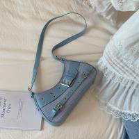 Bolso de mano a la moda Y2K, bolso para axila con remaches, bolso de hombro para chica picante, bolso cruzado Retro con hebilla de cinturón para niñas - details 9