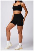 Ropa cómoda de yoga para mujeres, corbatas cortas sin mangas, material de nailon de estilo sólido - details 5