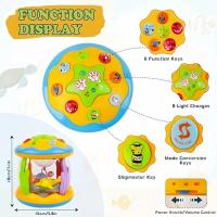 Proyector Rotativo de Oceanos Montessori Juguete Educativo Temprano para Bebés con Música Luz - details 5