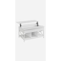 Mesa de Vidrio Templado Dorado Mesa de Café con Almacenamiento Para Sala Marco de Acero - details 9