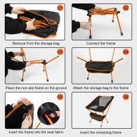 Silla de Camping Plegable de Aluminio y Tela Oxford Portátil para Acampar, Pescar, Playa, Barbacoa - details 2
