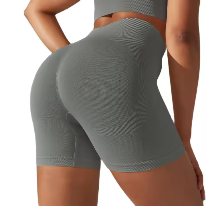 Pantalones cortos de yoga para mujer, leggings deportivos de cintura alta para gimnasio, correr, ciclismo, verano - 1